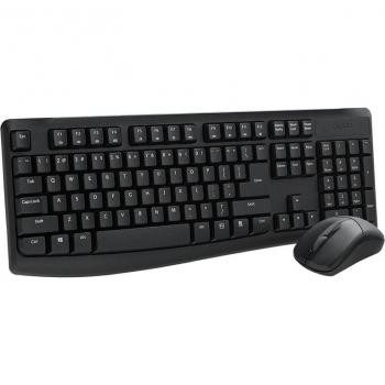 Paquete Profesional Rapoo X1800PRO: Teclado Grande, Ratón Inalámbrico y Baterías Incluidas