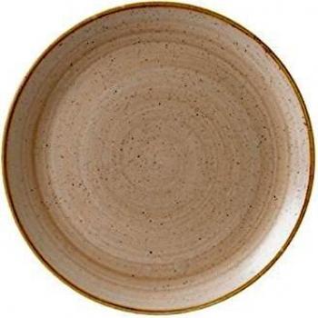 Churchill Super Vitrified GR952 Stonecast Nutmeg Cream Set of 6 Round Coupe Plates