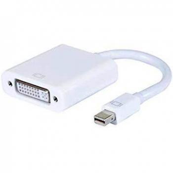 Adaptateur vidéo actif mini DisplayPort vers DVI-I, supportant la norme DisplayPort 1.2 et la résolution 4K, couleur blanche