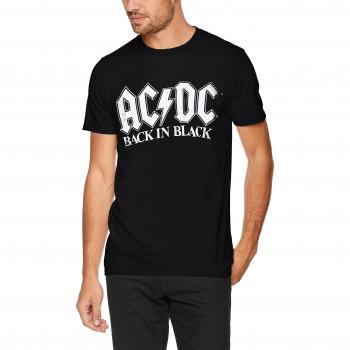 Schwarzes AC/DC Back‑in‑Black T-Shirt für Herren, XXL