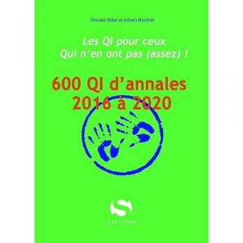 600 QI d'annales de 2016 à 2020