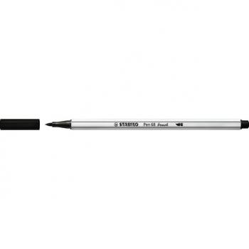 STABILO Pen 68 brush Marker schwarz, 10 Stück