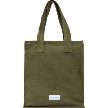 Sac de rangement en toile de coton bio vert câpre