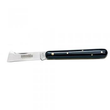 Coltello innesto AUSONIA lama al carbonio manico finto corno cm 17