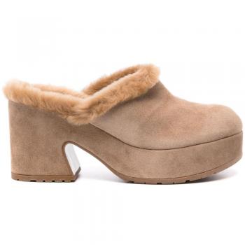 Camel‑Toned Leather Heel Mules – Gianvito Rossi Women’s, Size 38