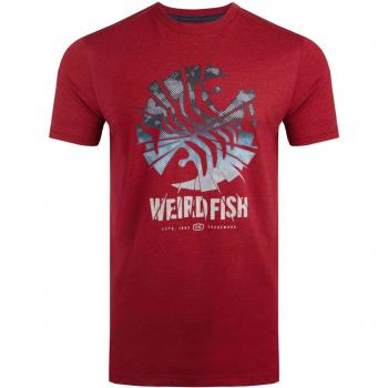 Weird Fish Shatter T-Shirt Foxberry Size M