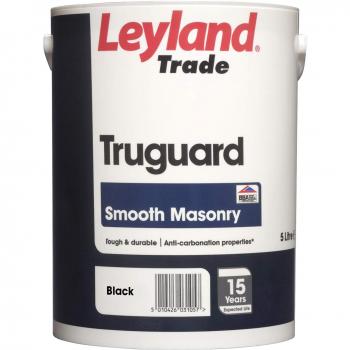 Leyland Trade 264723 Smooth Masonry Paint in Black 5L