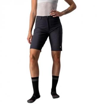CASTELLI Unlimited Damen Short – Schwarz, XS, unpolstert