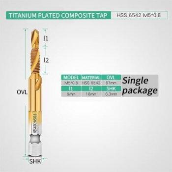 Electric Drilling and Tapping Tool with Wire Bit