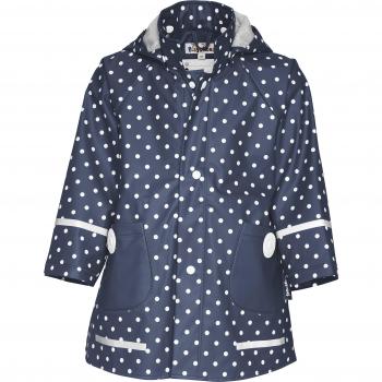 Cappotto Parapioggia Blu a Pois per Bambini Playshoes