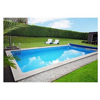 KWAD Rechteckpool mit Ecktreppe (Set), 8x4, 7x3,5 oder 6x3m Höhe: 1,50m, mit Foliensack 0,8mm
