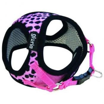 Arnés para Mascotas Gloria Leopardo Rosa Talla L 33-44 cm