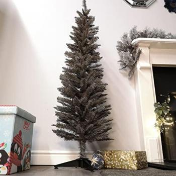 5ft Grey Pencil Pine Christmas Tree with 236 Tips