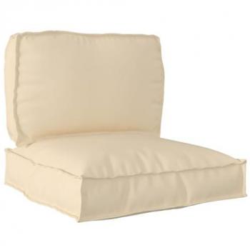 Coussins de Terrasse Beige 2 Pièces