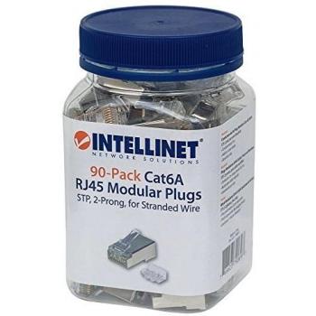 INTELLINET INT 790697 Cat6A Modular Plugs STP 2-prong 90 Pcs