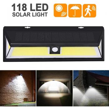 Bewegungsmelder Solar LED Lampe 4000LM, 3 Modi, IP65, für Garten und Außenbereich