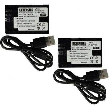 EXTENSILO 2x Alimentatore USB‑C per Grip Canon BG‑Series