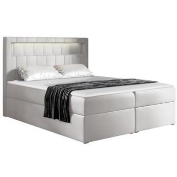MIRJAN24 Boxspringbett Aspen (inkl. LED-Beleuchtung, Topper, Matratze, Kopfteil), zwei Bettkästen