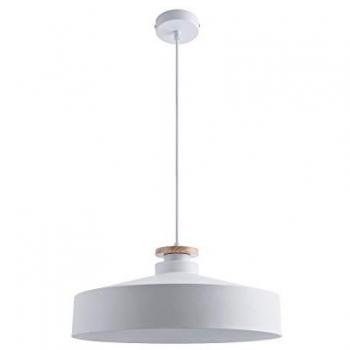 Sospensione Cucina Design T E27 in Legno Bianco