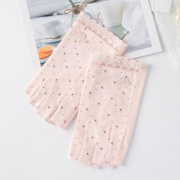 Sonnenschutz Handschuhe für Frauen mit Spitzenmuster