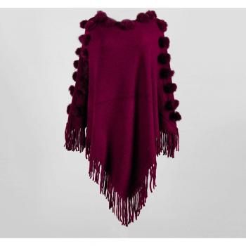Chal ponchoso de abrigo para mujeres invernales