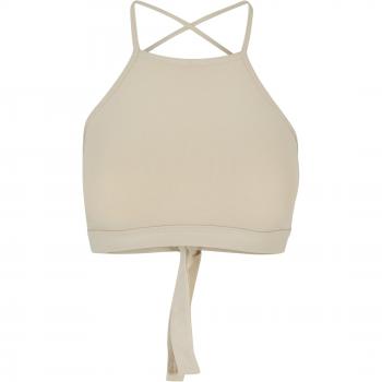 Camiseta urbana femenina con tirantes y diseño triangular
