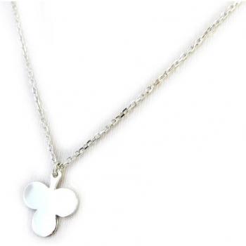 Trèfle Rhodié – Collier Argent Les Trésors de Lily N2871 Jeux de Cartes