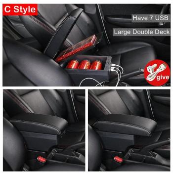 KIA Rio 3 Console Storage Box with USB and Cup Holder