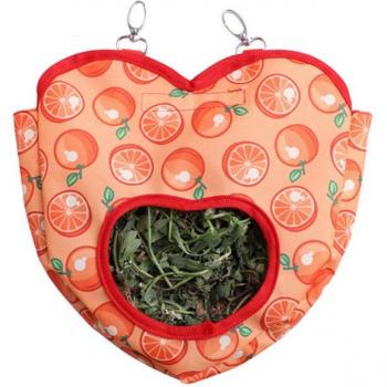 Bolsa dispensadora de alimento para conejos y animales pequeños, forma de corazón, 1 unidad