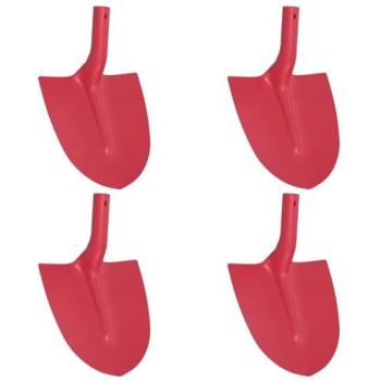 Tête de pelle en acier rouge – pack de 4 – enduit poudre – dimensions 39,5 × 27,5 cm
