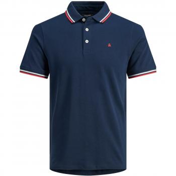 Jack & Jones Men's Navy Epaulets Polo