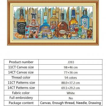 Wine Embroidery Kit for DIY Crafts
