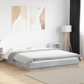 Bettgestell Holzwerkstoff 160x200 cm Grau