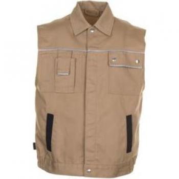 Gilet t-shirt canvas beige noir taille S