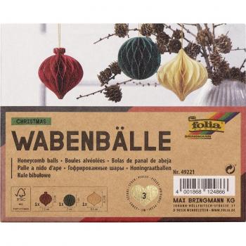 Lot de 3 boules en nid d'abeille