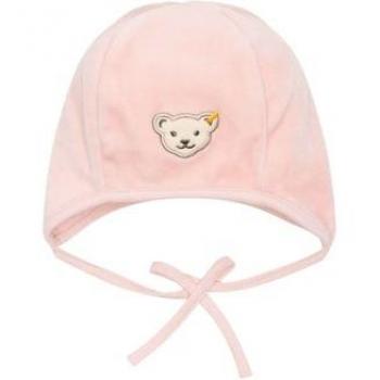 Bonnet bébé GOTS argent rose Steiff