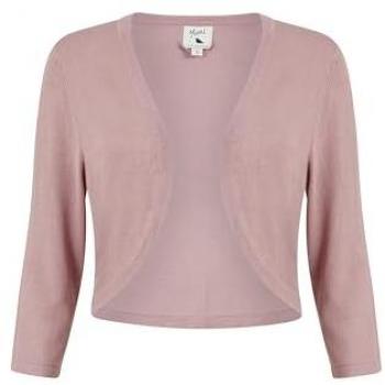 Yumi Women's Blush Cotton Knitted Bolero