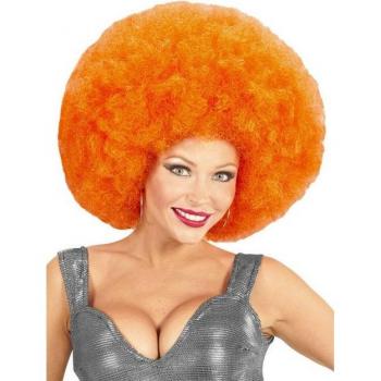 Schlager-Perücke in leuchtendem Orange