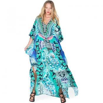 Summer Tunic Cover-Up Dress for Women Plus Size Q1098
