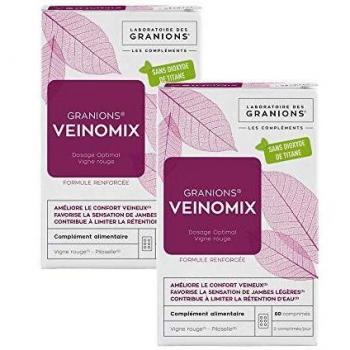 GRANIONS VEINOMIX CONFORT VEINEUX LOT DE 2 BOITES 60 COMPRIMES