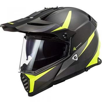 Casco Integrale LS2 MX436 Pioneer Evo Nero Opaco-Arancio