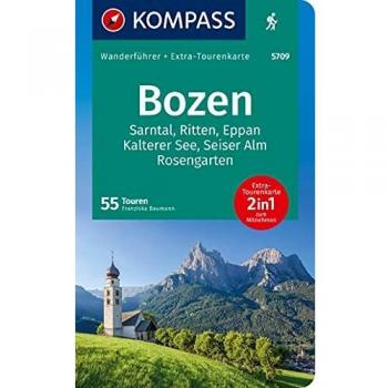 KOMPASS Wanderführer Bozen, Sarntal, Ritten, Eppan, Kalterer See, Seiser Alm, Rosengarten: Wanderführer mit Extra-Tourenkarte 1:45.000, 55 Touren, GPX-Daten zum Download.