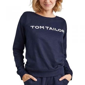 TOM TAILOR Sleepshirt Damen Oberteil Blau Uni (1‑Teil) – „Beruhigendes Beige“