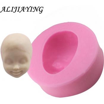 Chocolate Silicone Mold 3D Baby Girl Face for Cake Decorating D0885