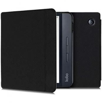 Kobo Libra H2O Cover – Schwarze Lederhülle KWMOBILE