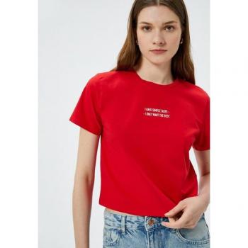 Koton Kurzarm T-Shirt für Damen aus Baumwolle