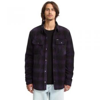 Volcom Bowered Fleece Long Sleeve Shirt – Dark Purple, Size Small, Men’s