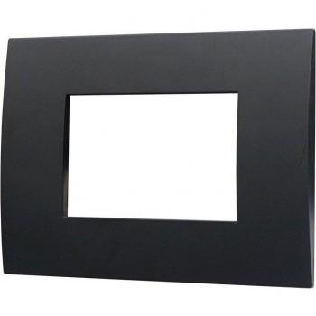 Ettroit 3-Platz Kunststoffplatte Schwarz
