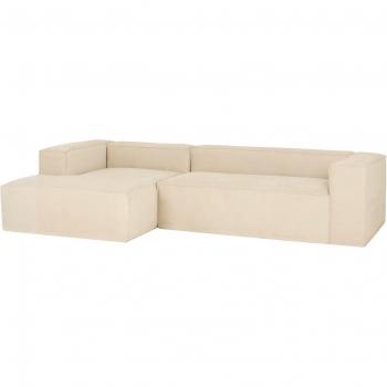 Decowood Sofa 4/5 Plazas Pana Blanco Roto con Chaise Izquierda