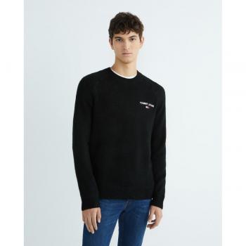 Tommy Jeans Pullover DM0DM17756 Schwarz Regular Fit Herren